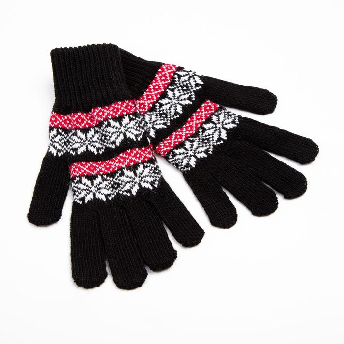 Перчатки женские, цвет чёрный, размер 18 перчатки женские размер 8 цвет чёрный красный