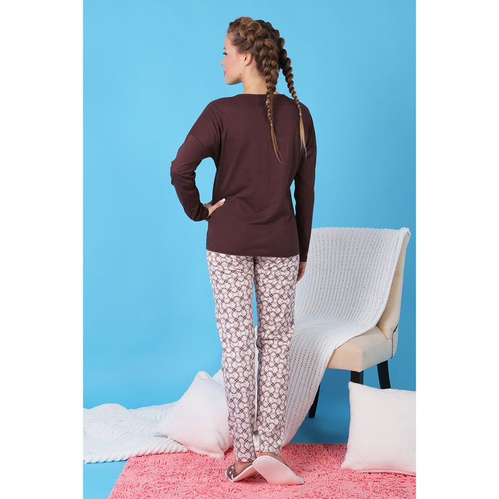 Комплект женский (джемпер, брюки) Радуга цвет шоколад, р-р 50