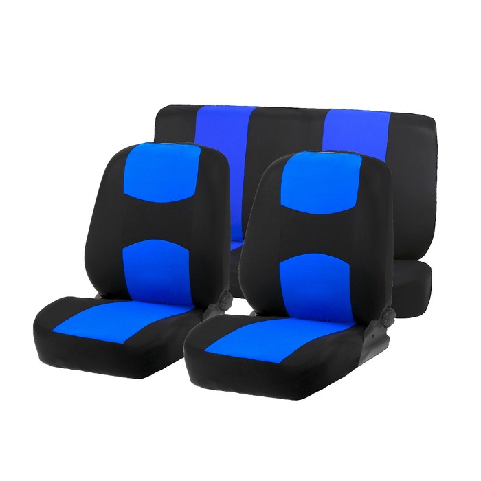Авточехлы на сиденья TORSO Premium универсальные, 4 предмета, чёрно-синий AV-1
