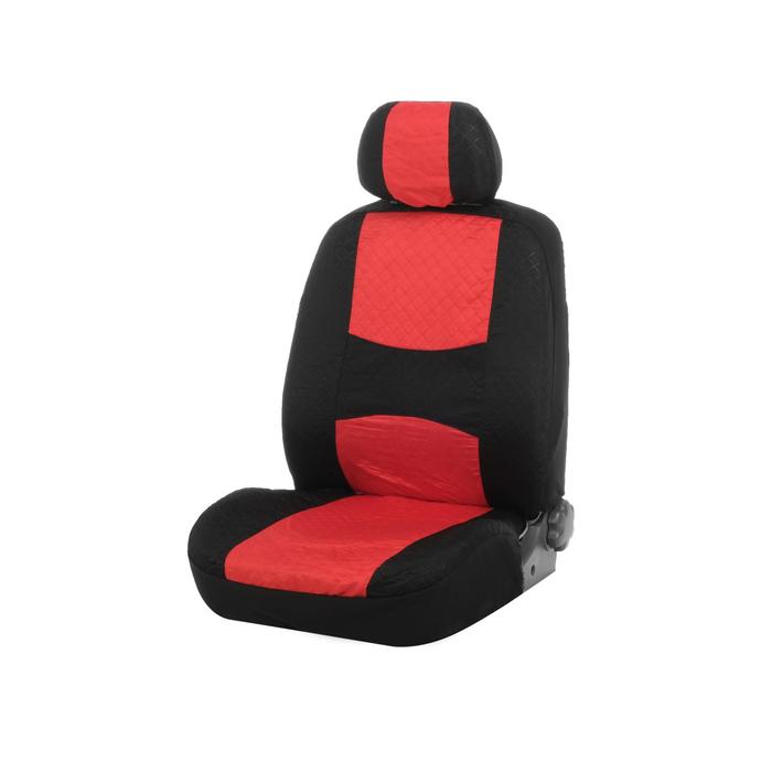 Авточехлы на сиденья TORSO Premium универсальные, 9 предметов, чёрно-красный AV-5