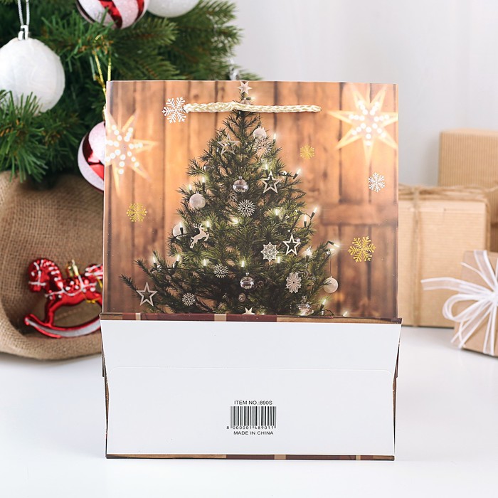 Пакет подарочный люкс, 18 х 23 х 10 см