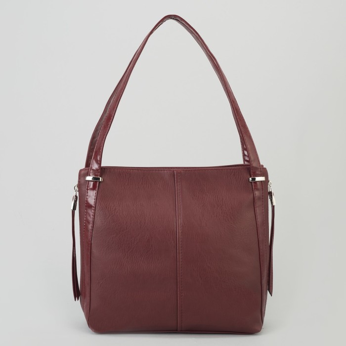 Сумка женская, отдел с перегородкой на молнии, наружный карман, цвет бордовый