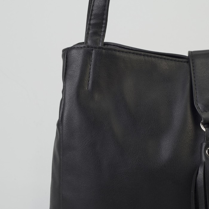 Сумка женская, отдел с перегородкой на молнии, наружный карман, цвет чёрный