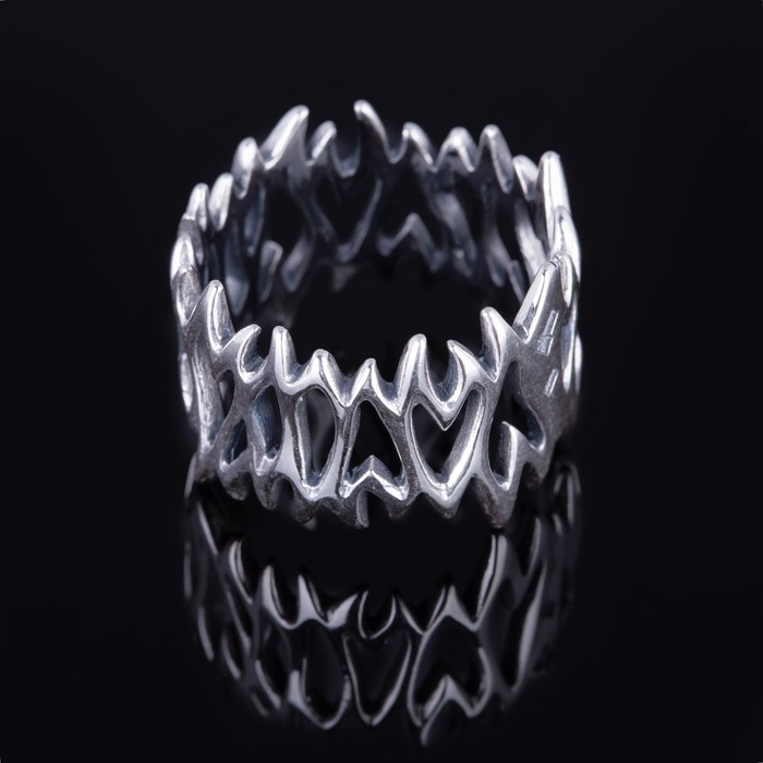 Кольцо "Селия", размер 19, цвет чернёное серебро