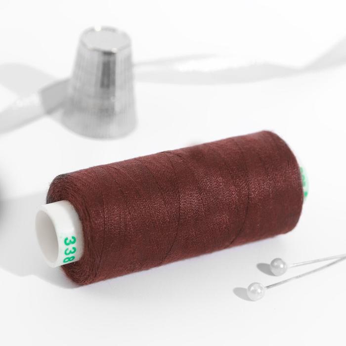 Нитка ДОР-ТАК PL 40/2 400 ярд, цвет т.коричневый 338 К09