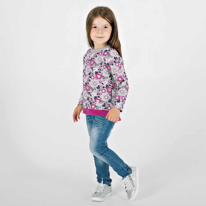 Свитшот для девочки, 'Клюква', рост 110 см