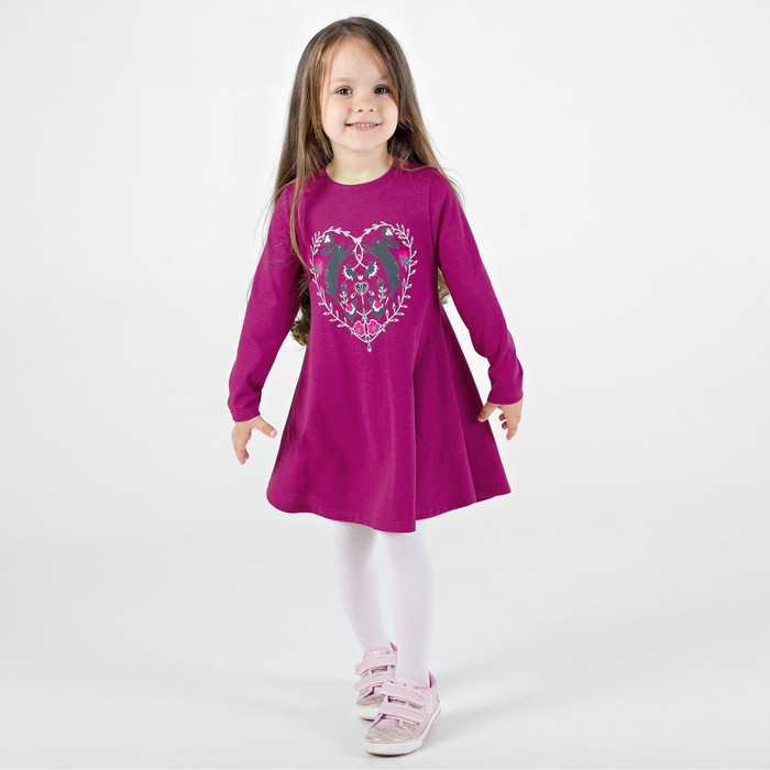 Платье 'Клюква', рост 128 см