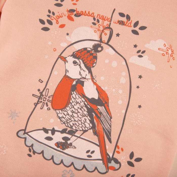 Боди с длинным рукавом для девочки, рост 68 см