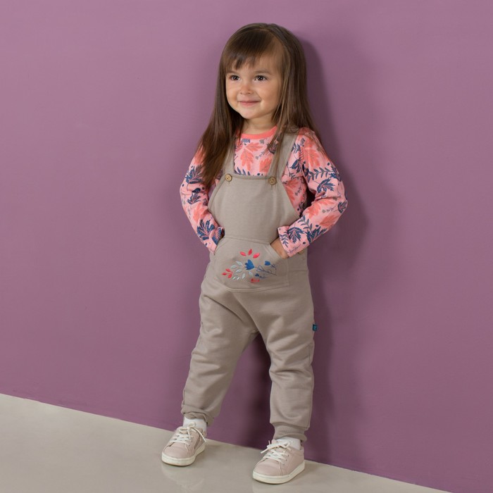 Полукомбинезон для девочки, рост 74-80 см