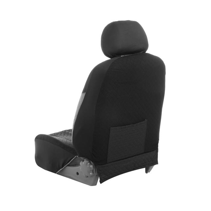Авточехлы на сиденья TORSO Premium универсальные, 9 предметов, чёрно-серый AV-19