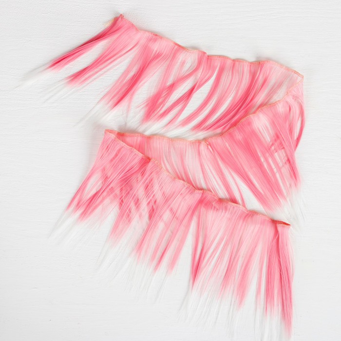 Волосы - тресс для кукол "Прямые" длина волос 15 см, ширина 100 см, №LSA018