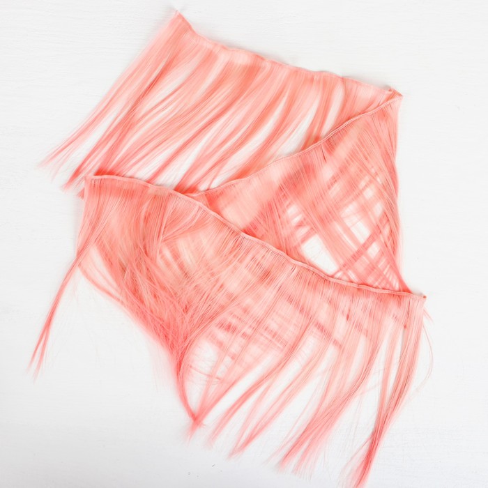 Волосы - тресс для кукол "Прямые" длина волос 20 см, ширина 100 см, №LSA045