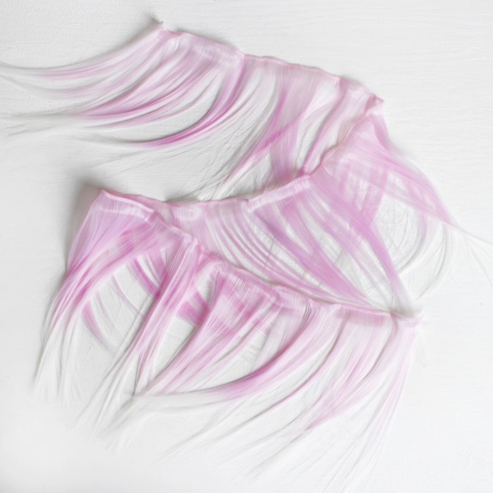 Волосы - тресс для кукол "Прямые" длина волос 20 см, ширина 100 см, №LSA004