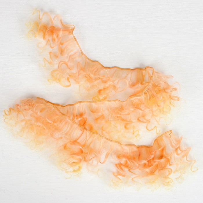 Волосы - тресс для кукол "Кудри" длина волос 15 см, ширина 100 см, №LSA037