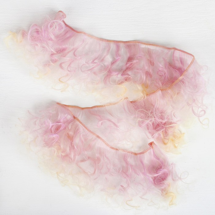 Волосы - тресс для кукол "Кудри" длина волос 15 см, ширина 100 см, №LSA042