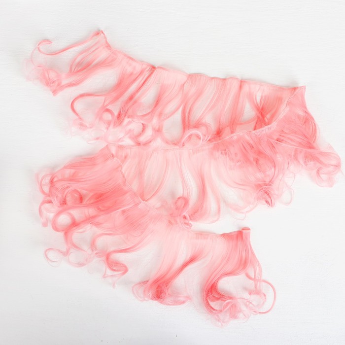 Волосы - тресс для кукол "Завитки" длина волос 15 см, ширина 100 см, №LSA045