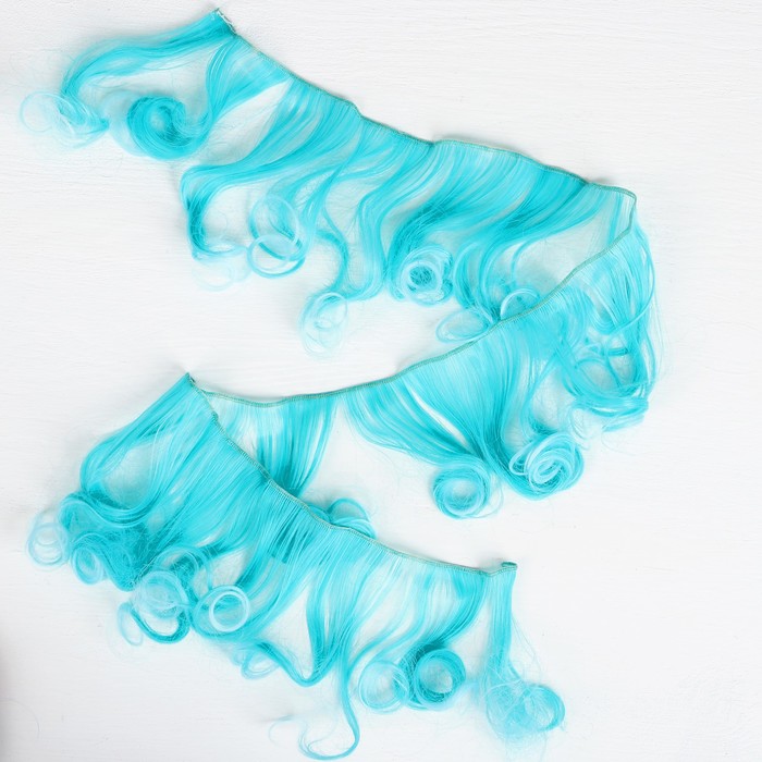 Волосы - тресс для кукол "Завитки" длина волос 15 см, ширина 100 см, №LSA047