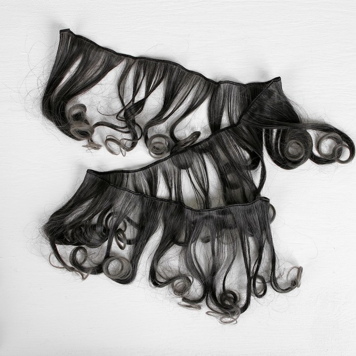 Волосы - тресс для кукол "Завитки" длина волос 15 см, ширина 100 см, №LSA063