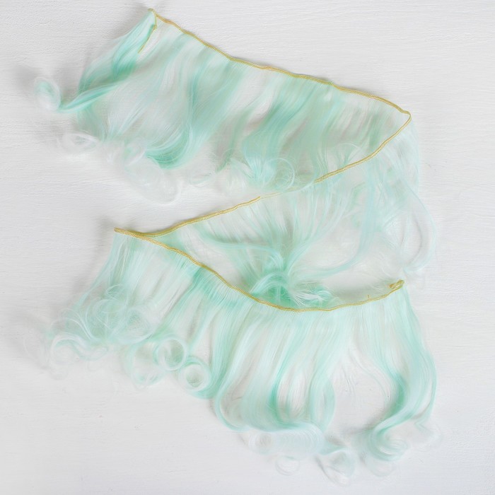 Волосы - тресс для кукол "Завитки" длина волос 15 см, ширина 100 см, №LSA001