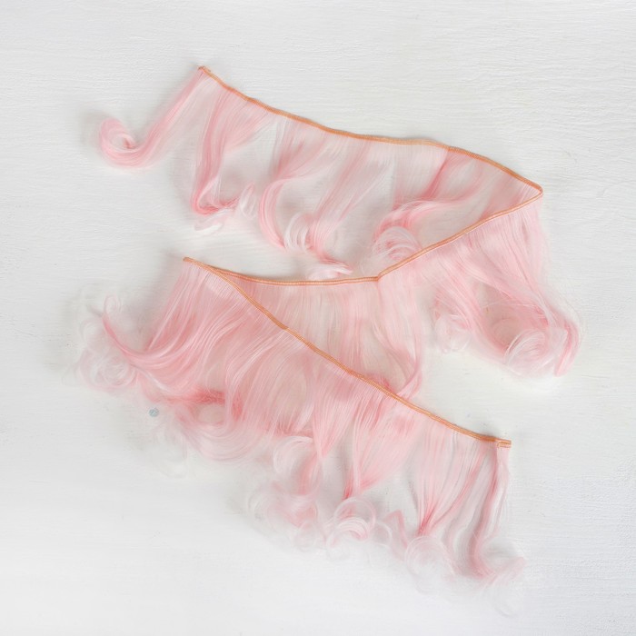 Волосы - тресс для кукол "Завитки" длина волос 15 см, ширина 100 см, №LSA007