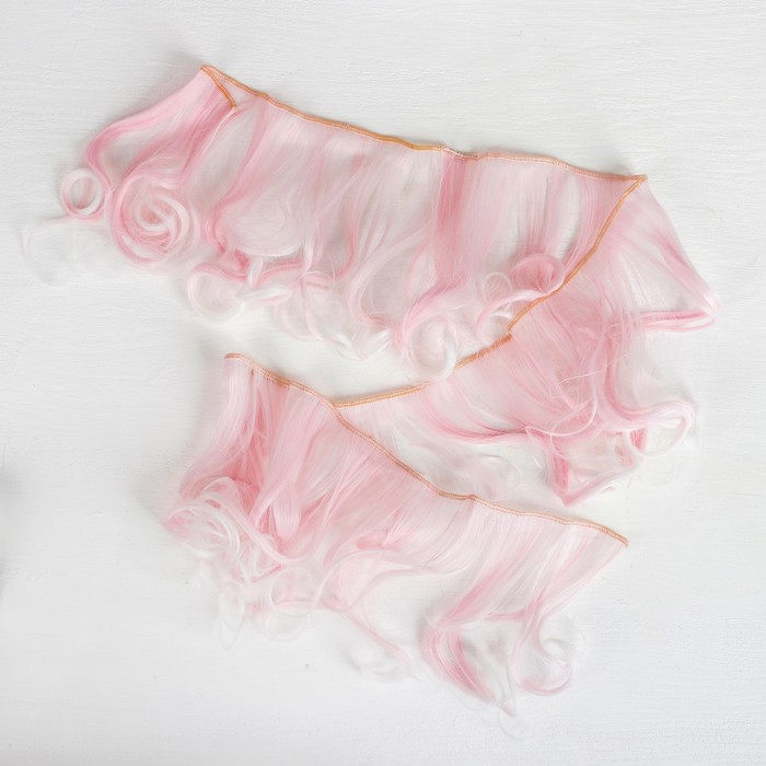 Волосы - тресс для кукол "Завитки" длина волос 15 см, ширина 100 см, №LSA009