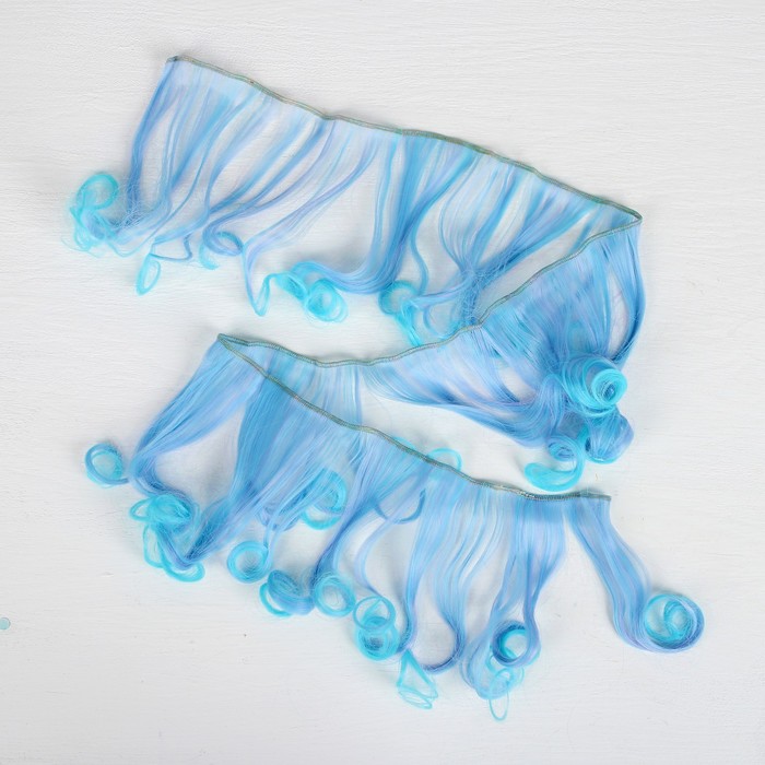 Волосы - тресс для кукол "Завитки" длина волос 15 см, ширина 100 см, №LSA025