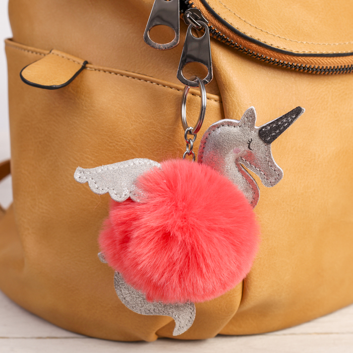 Пушистик на кольце "Пегас" МИКС 14х9х8 см