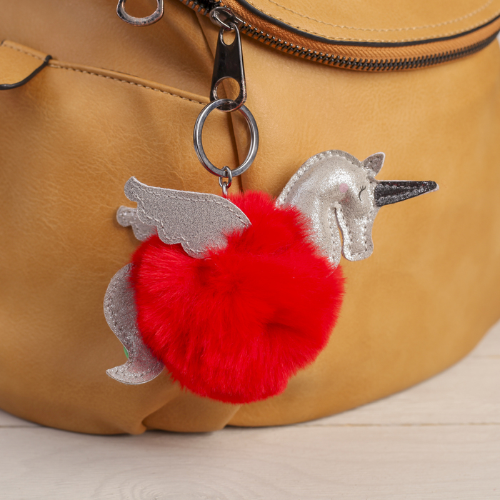 Пушистик на кольце "Пегас" МИКС 14х9х8 см