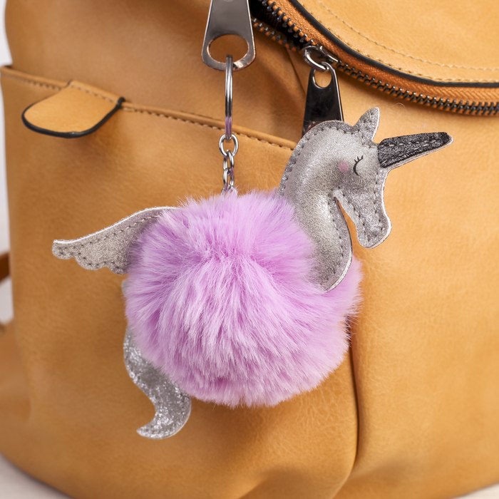 Пушистик на кольце "Пегас" МИКС 14х9х8 см