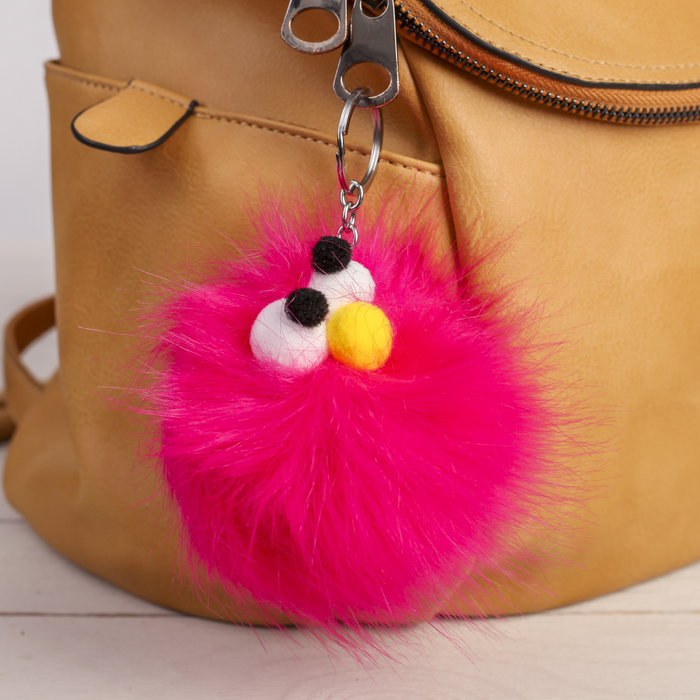 Пушистик на кольце "Домовёнок" МИКС 10х10х10 см