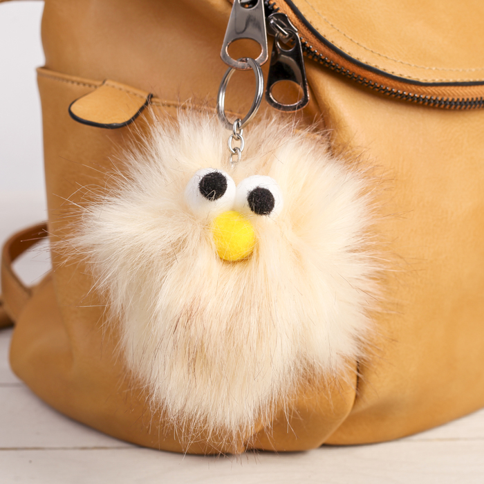 Пушистик на кольце "Домовёнок" МИКС 10х10х10 см