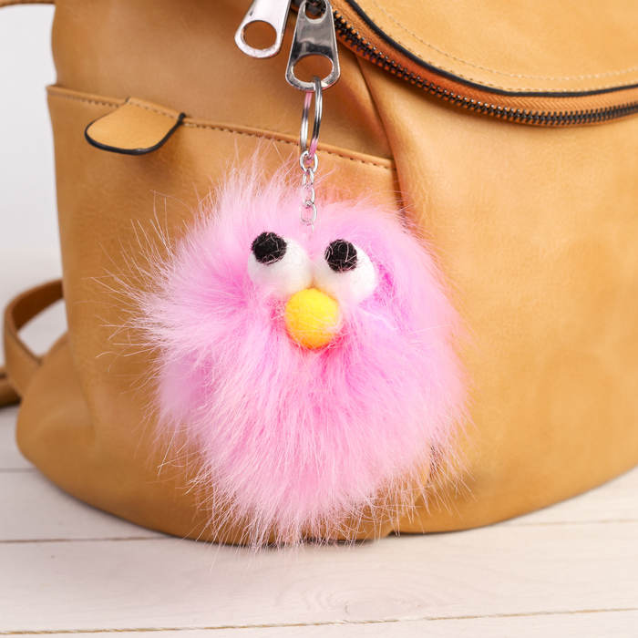 Пушистик на кольце "Домовёнок" МИКС 10х10х10 см