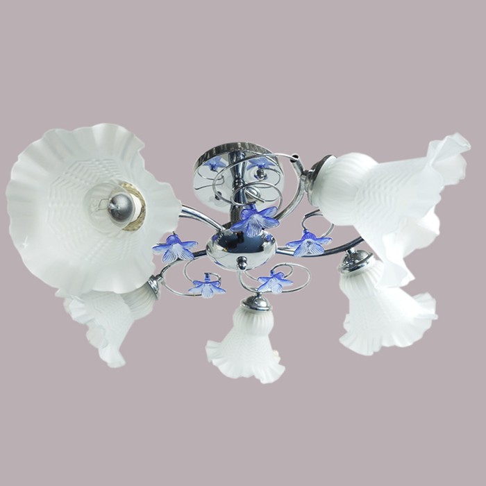 Люстра "Агата" 5х60W E27 хром d60 см.