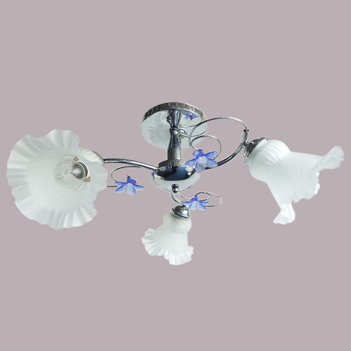 Люстра "Агата" 3х60W E27 хром d60 см.