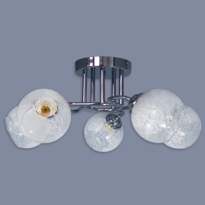 Люстра "Адель" 5х60W E27 хром d55 см.