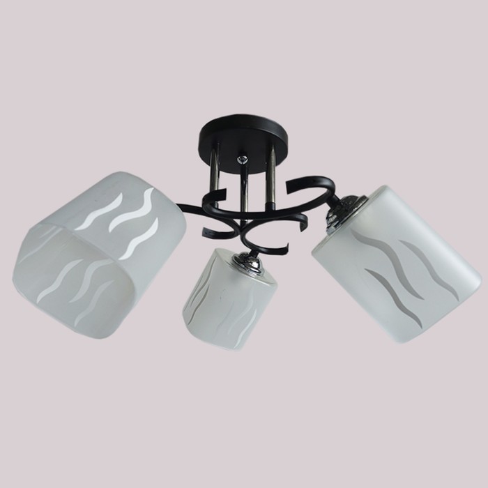 Люстра "Ариадна" 3х60W E27 черный d44 см.