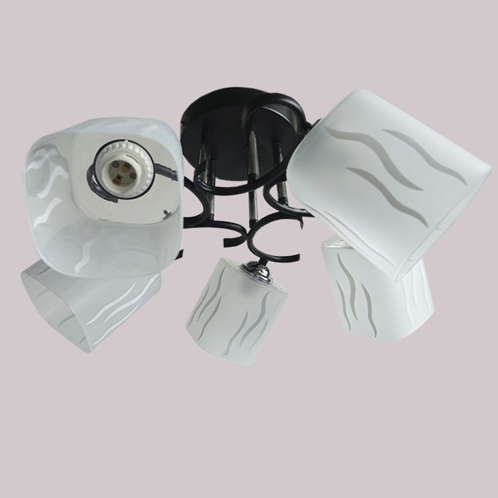 Люстра "Ариадна" 5х60W E27 черный d53 см.