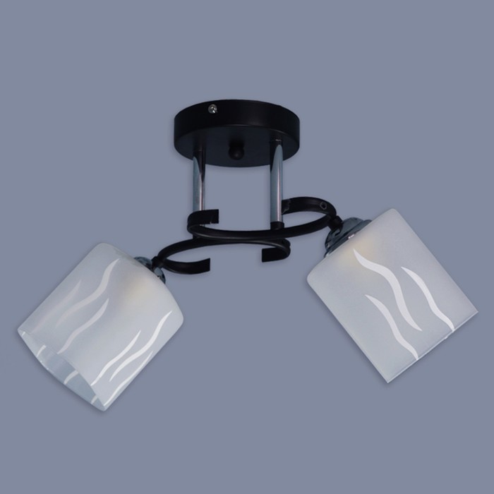 Люстра "Ариадна" 2х60W E27 черный d42 см.