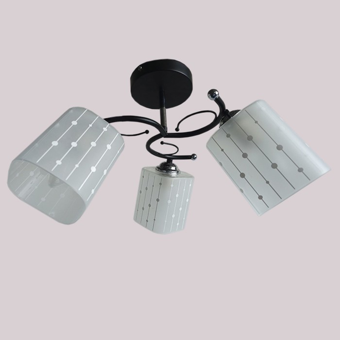Люстра "Беата" 3х60W E27 черный d44 см.