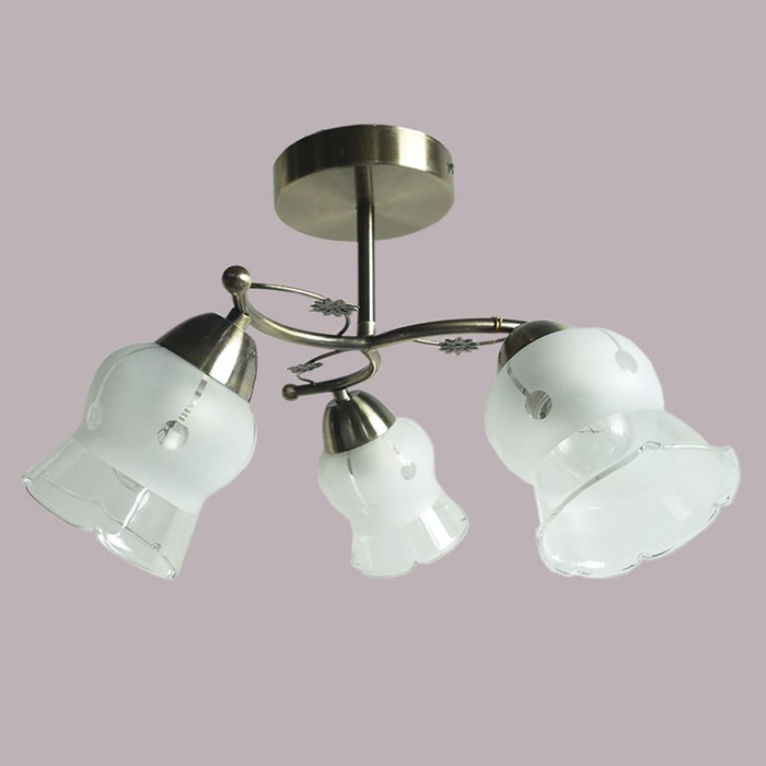 Люстра "Берта" 3х60W E27 бронза d42 см.