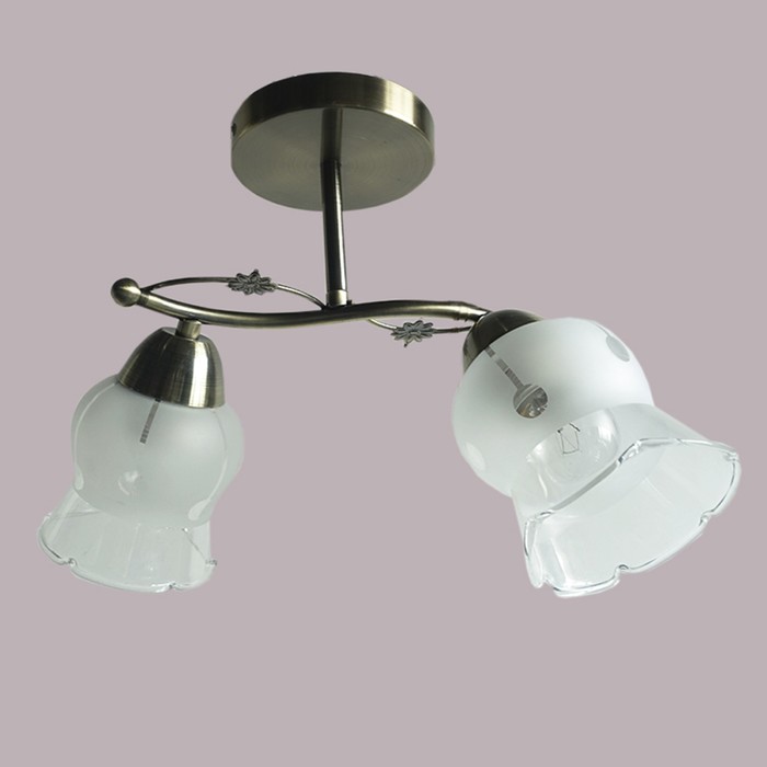 Люстра "Берта" 2х60W E27 бронза