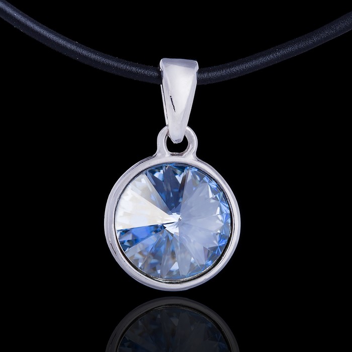 Кулон "Альхена", цвет серо-голубой в серебре