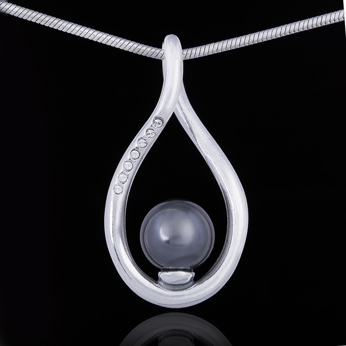 Кулон "Эол", цвет чёрный в чернёном серебре