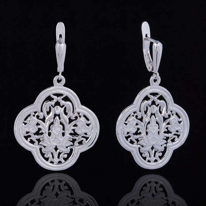 Серьги "Серасан", цвет серебро