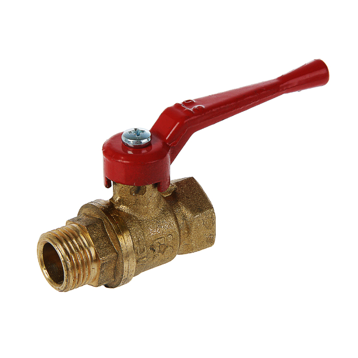 Кран шаровой "БАЗ" 11б27п1 А31, PN 16, внутренняя/наружная резьбя 1/2", рычаг