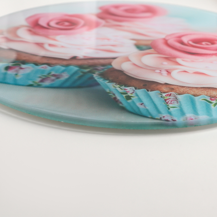 Доска разделочная d=20 см "Капкейки с любовью"