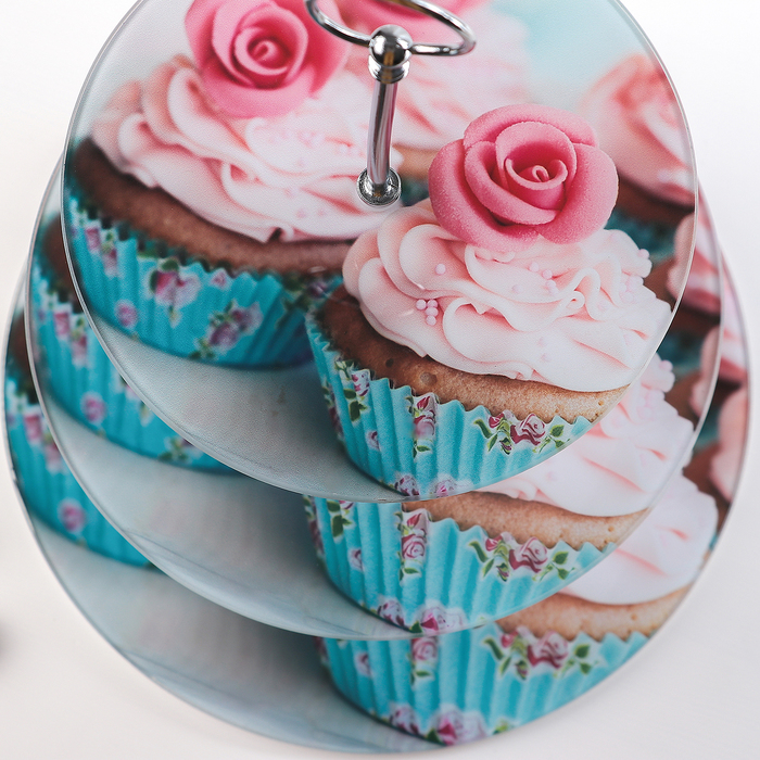 Блюдо 3 яруса "Маффин" 25/20 см