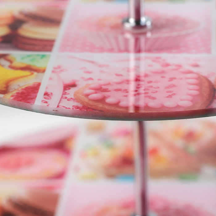 Блюдо 3 яруса "Сладости" 25/20 см