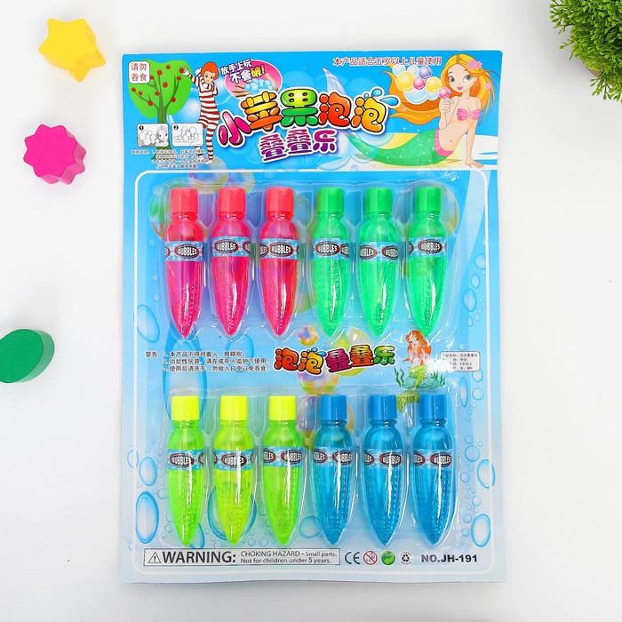 Нелопающиеся мыльные пузыри "Овощи", МИКС