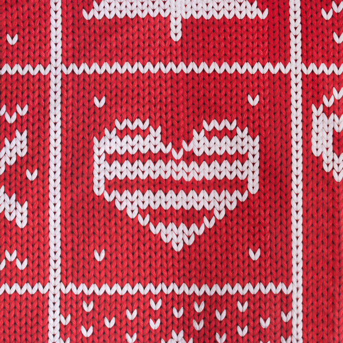 Постельное бельё "Этель" 2 сп Новогодняя вязка 175 х 215 см, 200 х 220 см, 70 х 70 см - 2 шт, поплин